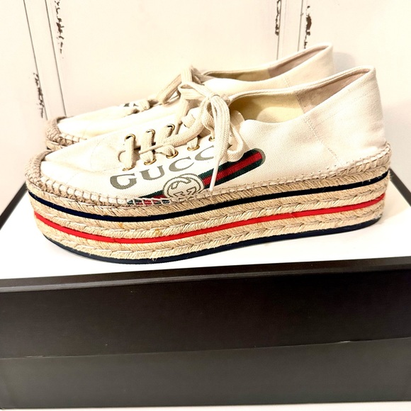 authentic Gucci platform espadrilles - Picture 5 of 8